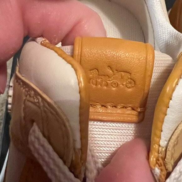 NWT Coach C201 Sneakers in Chalk/Hay - Picture 3 of 8